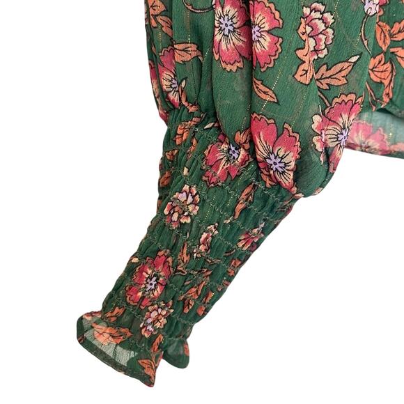 MISA Los Angeles Clio Top in Green Evergreen Bloom - Picture 9 of 10